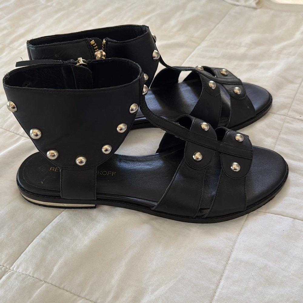 Rebecca Minkoff  Black Studded Women's Sandals